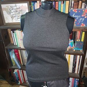 J Crew 360 business casual gray XS mock turtleneck top